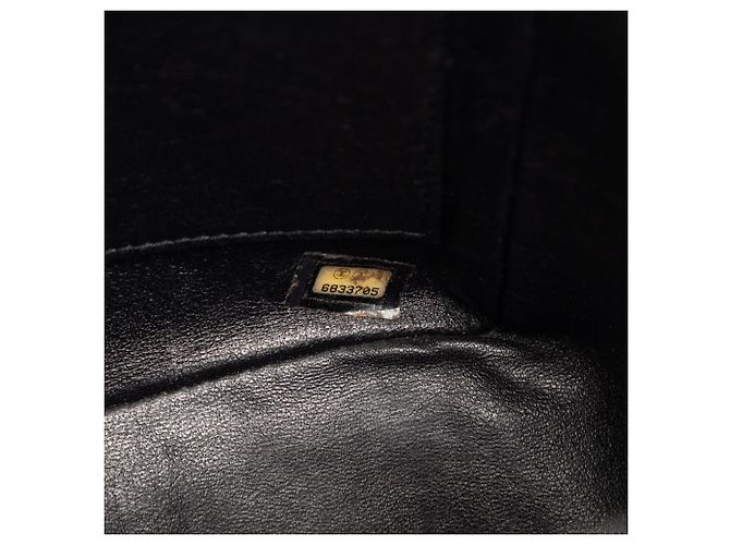 Borsa a spalla Chanel in jersey nero CC Chocolate Bar - vista 6