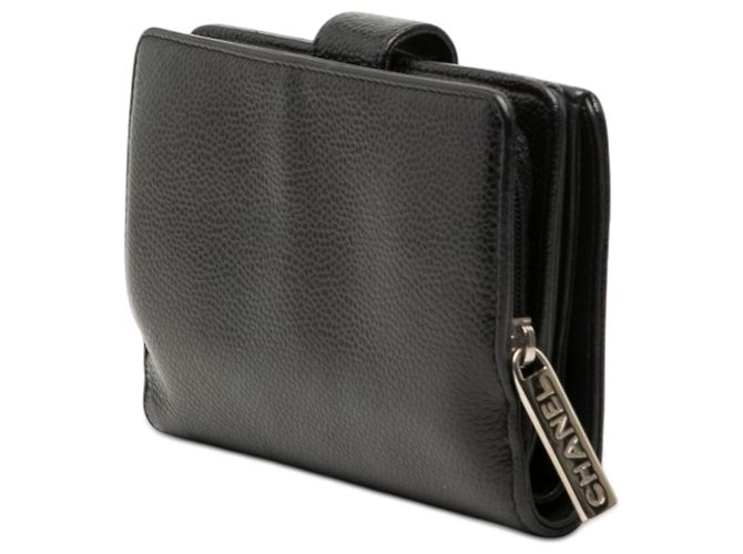 Billetera Bifold Caviar Negra CC de Chanel Negro - vista 2