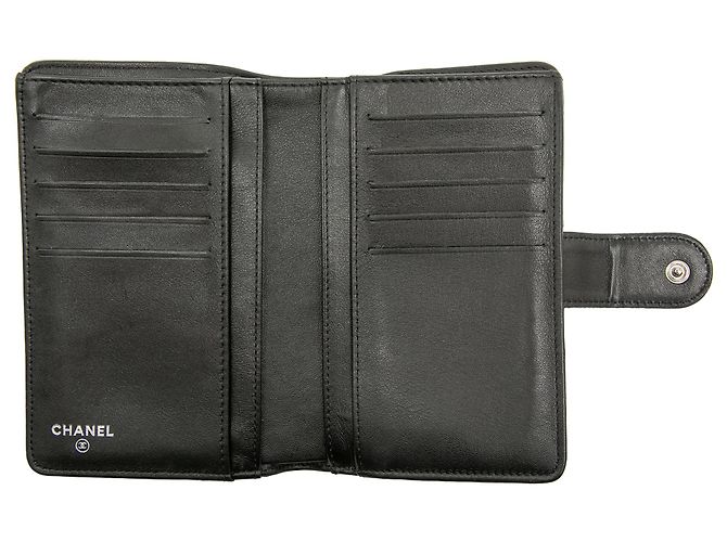 Billetera Bifold Caviar Negra CC de Chanel Negro - vista 5