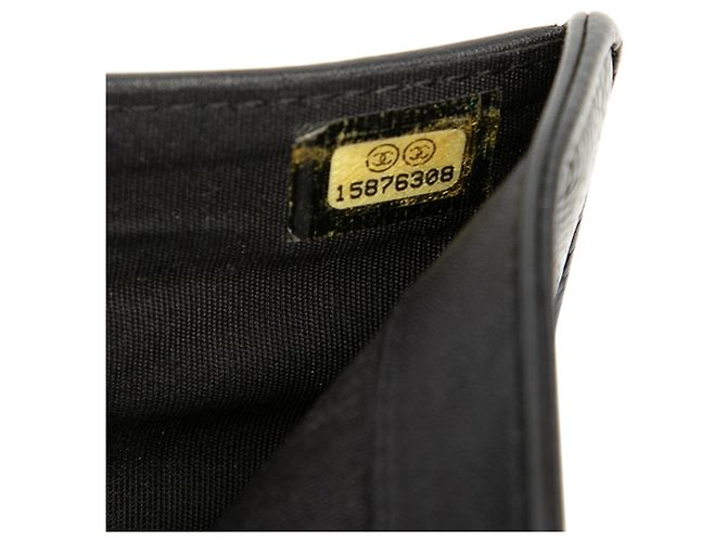 Billetera Bifold Caviar Negra CC de Chanel Negro - vista 7