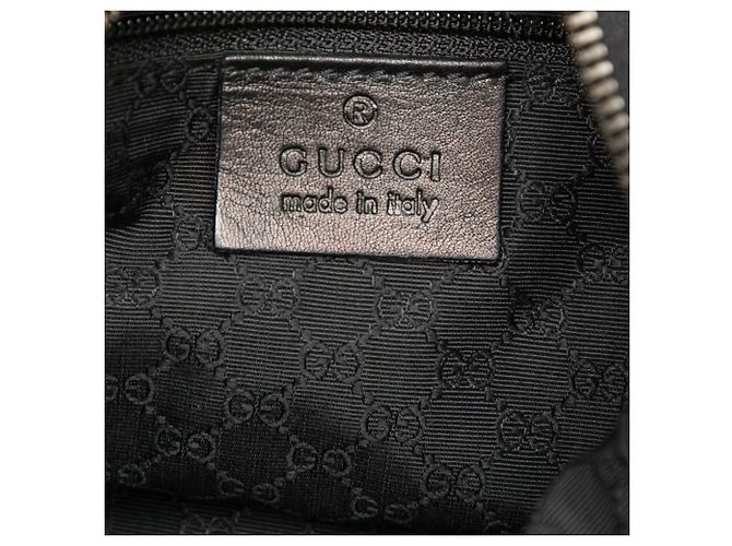 Borsa a Spalla in Denim Nero Gucci con Web - vista 5