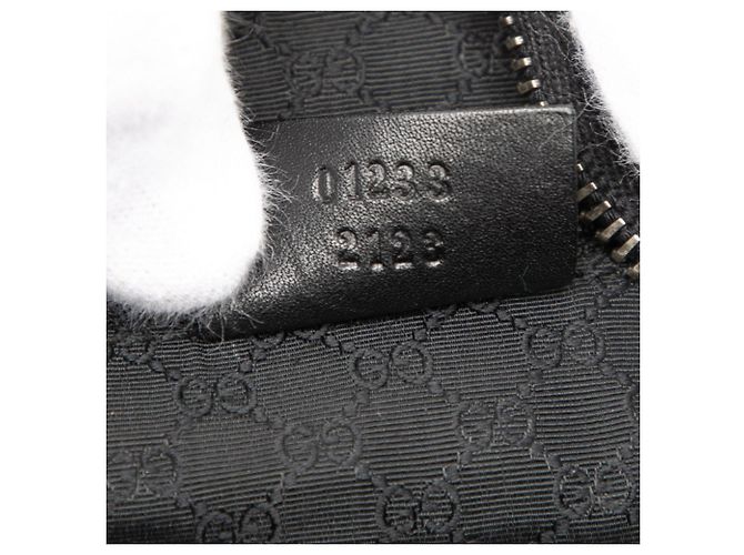 Borsa a Spalla in Denim Nero Gucci con Web - vista 6