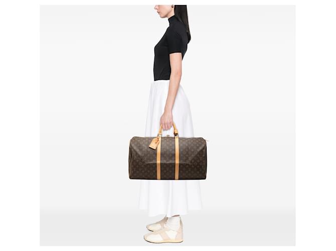 Louis Vuitton Keepall 55 Monogram Marrone - vista 7