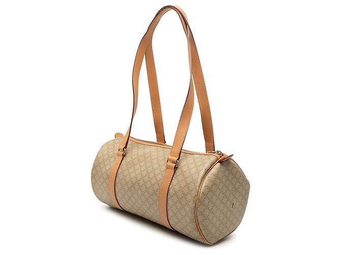 Céline Beige Macadam beschichtete Canvas Schultertasche von Celine - Ansicht 2