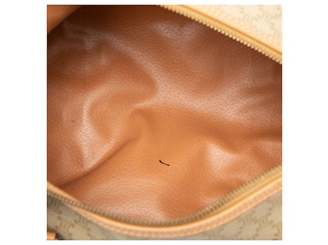 Céline Beige Macadam beschichtete Canvas Schultertasche von Celine - Ansicht 4