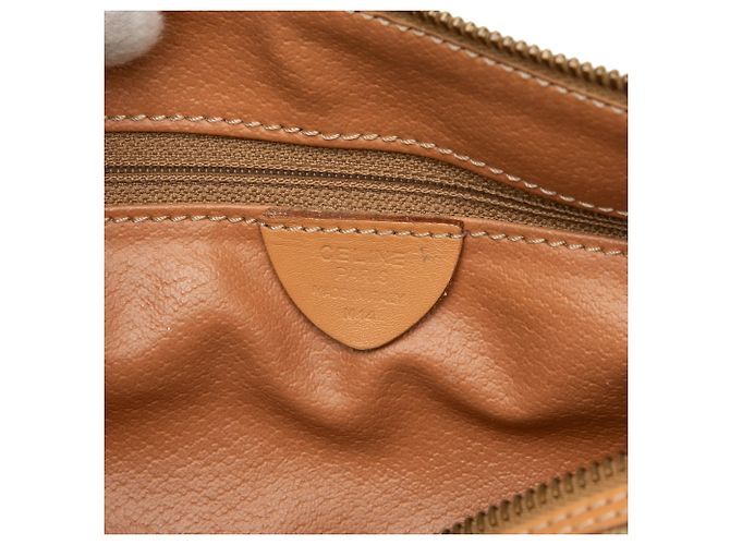 Céline Beige Macadam beschichtete Canvas Schultertasche von Celine - Ansicht 5