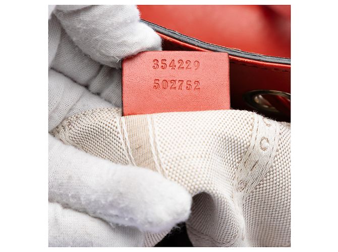 Borsa a secchiello brillante in pelle Diamante rossa Gucci Rosso - vista 6