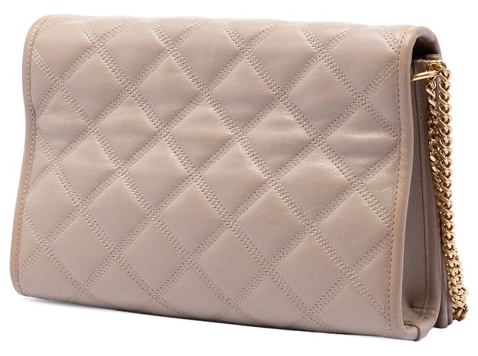 Beige Mini-Quilted Lammleder Becky Schultertasche von Saint Laurent - Ansicht 2