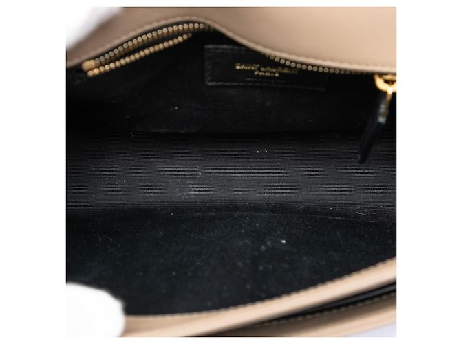 Beige Mini-Quilted Lammleder Becky Schultertasche von Saint Laurent - Ansicht 4