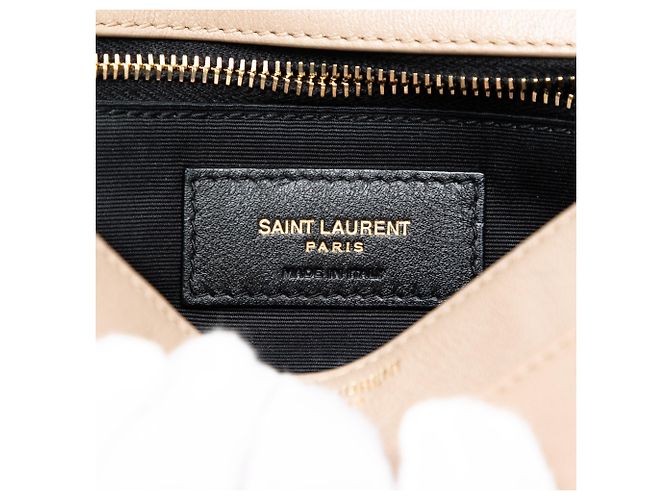 Beige Mini-Quilted Lammleder Becky Schultertasche von Saint Laurent - Ansicht 5