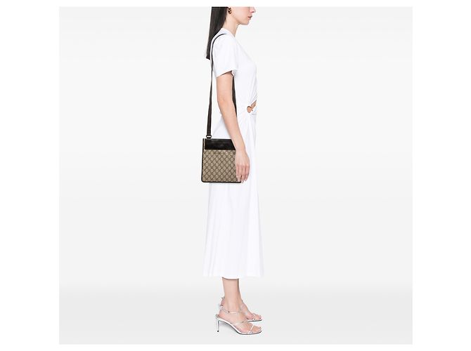 Gucci Beige GG Supreme Crossbody - vista 7
