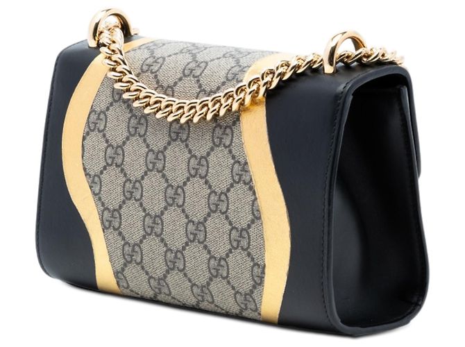 Padlock Gucci Beige Piccolo GG Supreme Osiride Borsa a Tracolla con Lucchetto - vista 2