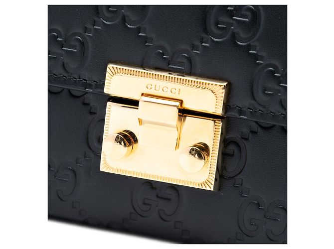 Cartera con cadena Padlock Guccissima negra Gucci - vista 5