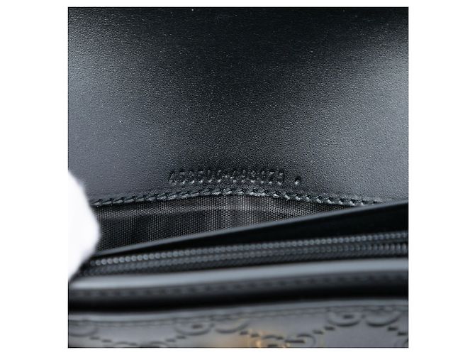 Cartera con cadena Padlock Guccissima negra Gucci - vista 6