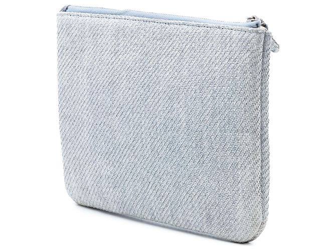 Clutch Chanel Blue Small Denim Deauville O Case Blu chiaro - vista 2