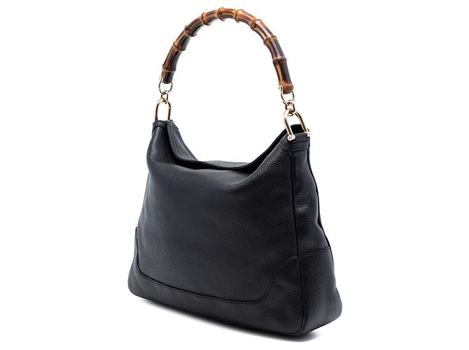 Borsa Diana in pelle di vitello nera con bambù Gucci Nero - vista 2