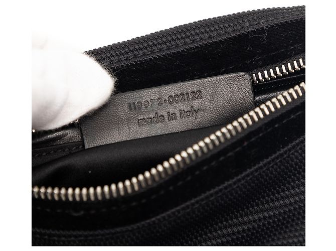 Borsa a spalla in nylon nero con logo Saint Laurent - vista 6