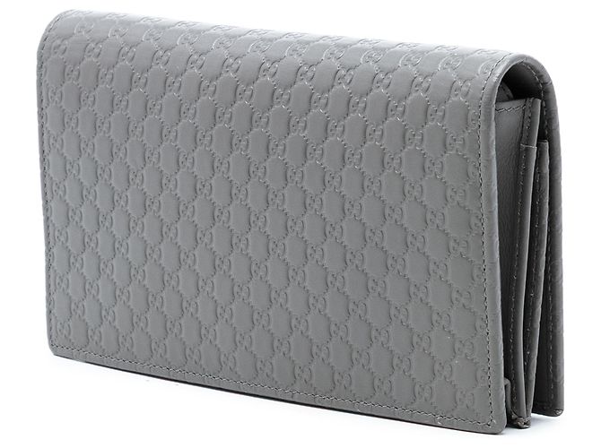 Portafoglio Gucci Microguccissima grigio con tracolla Marrone - vista 2