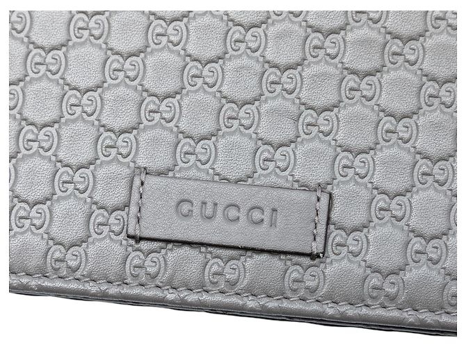 Portafoglio Gucci Microguccissima grigio con tracolla Marrone - vista 6