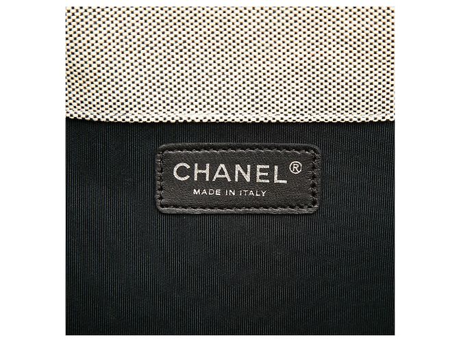 Chanel Graue CC Camellia No. 5 Choco Bar Canvas Tote - Ansicht 5