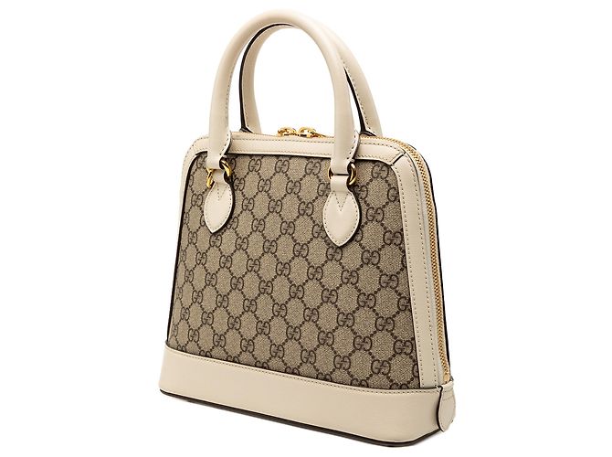 Borsa Gucci Beige Piccola GG Supreme Horsebit 1955 - vista 2