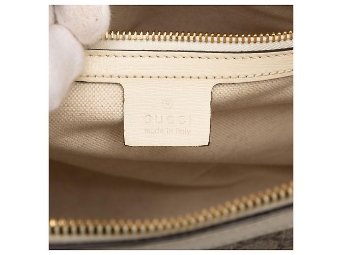 Borsa Gucci Beige Piccola GG Supreme Horsebit 1955 - vista 5