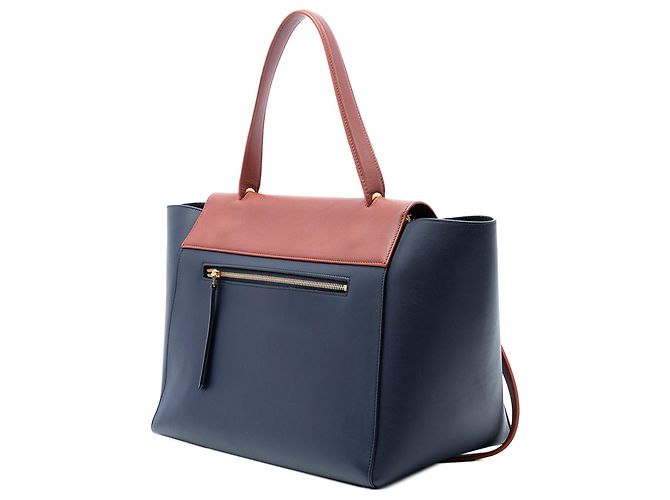 Belt Bag Céline Celine Mini Bicolor Gürteltasche aus glattem Kalbsleder in Blau Marineblau - Ansicht 2