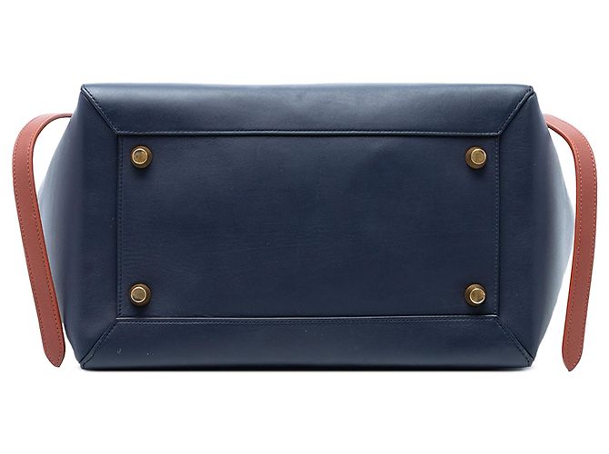 Belt Bag Céline Celine Mini Bicolor Gürteltasche aus glattem Kalbsleder in Blau Marineblau - Ansicht 3