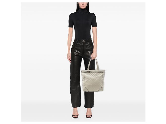 Borsa Tote Mayfair Guccissima Bianca Gucci Bianco - vista 7