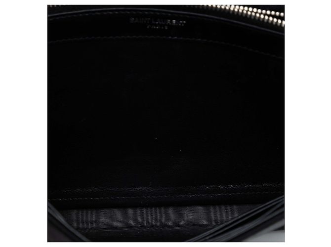 Portafoglio Kate Monogram in paillettes nere Saint Laurent con catena Nero - vista 4