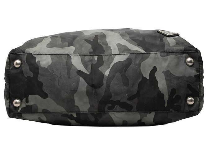 Graue Tessuto Camouflage Tote von Prada Braun - Ansicht 3