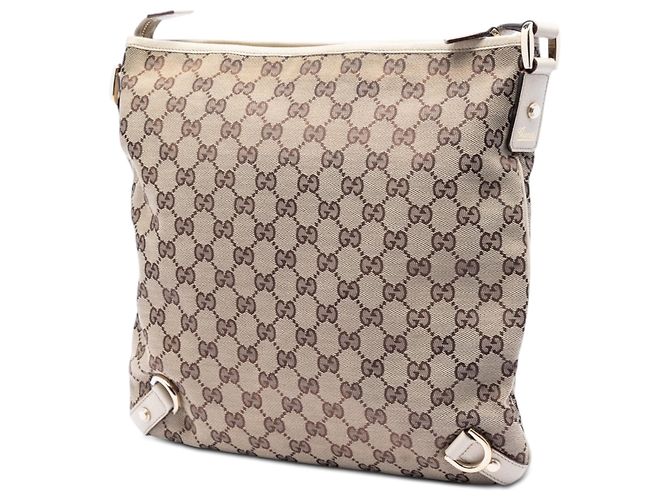 Borsa a tracolla Gucci in tela GG beige Abbey D Ring - vista 2