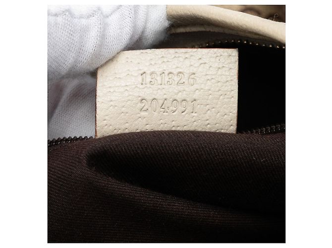 Borsa a tracolla Gucci in tela GG beige Abbey D Ring - vista 6