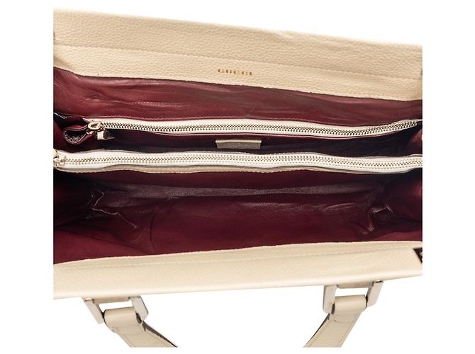 Borsa Zumi in pelle di vitello bianca media Gucci - vista 4