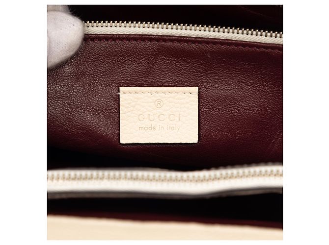 Borsa Zumi in pelle di vitello bianca media Gucci - vista 5
