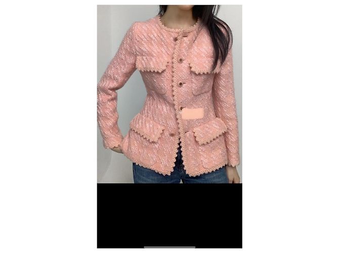 Chanel 1993 Laufsteg rosa Jacke Pink - Ansicht 10