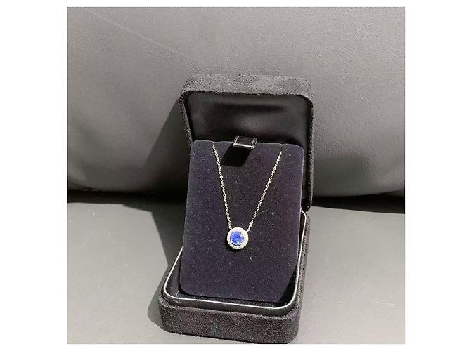 Collana Bulgari Soleste Saffiro e Diamante in Platino Argento - vista 6