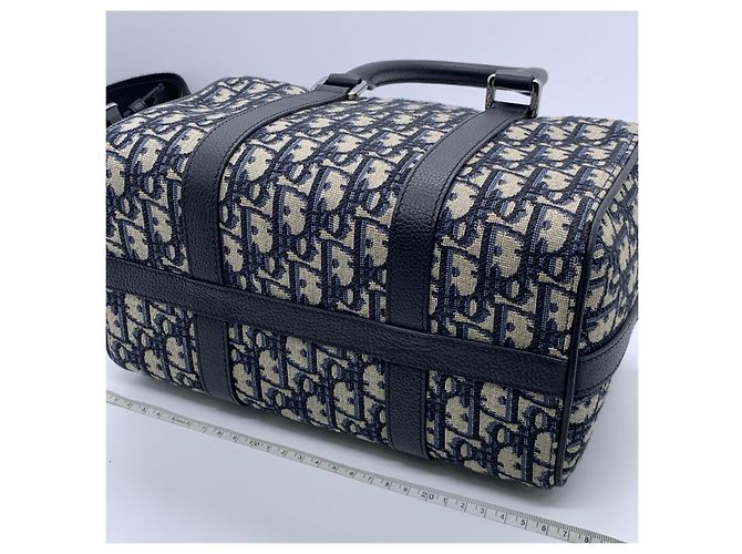Dior Lingot 26 Boston Old Age Borsa a Spalla Nera in Tela Nero - vista 3