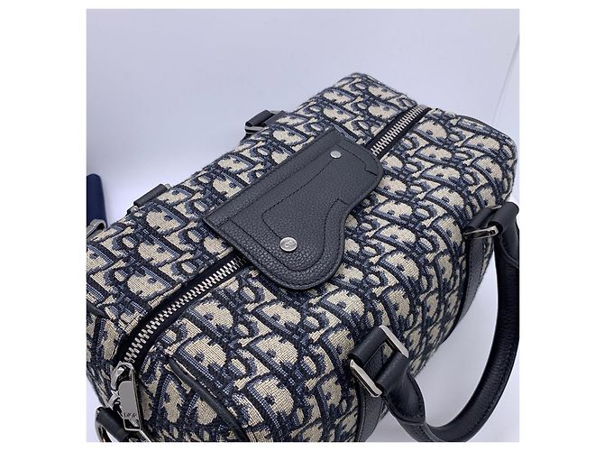 Dior Lingot 26 Boston Old Age Borsa a Spalla Nera in Tela Nero - vista 4