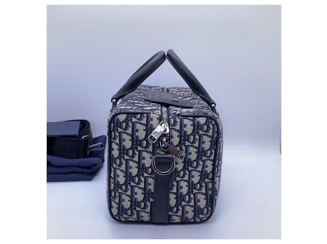Dior Lingot 26 Boston Old Age Borsa a Spalla Nera in Tela Nero - vista 5