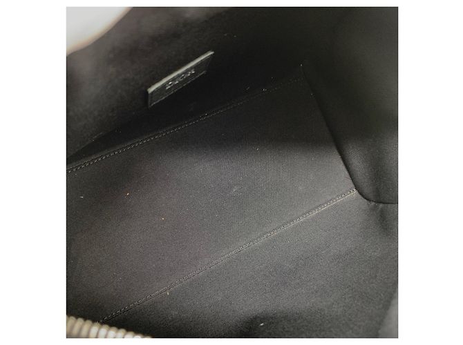 Dior Lingot 26 Boston Old Age Borsa a Spalla Nera in Tela Nero - vista 7