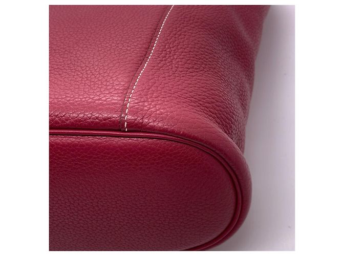 Borsa a tracolla Hermès in pelle rossa Rosso - vista 10
