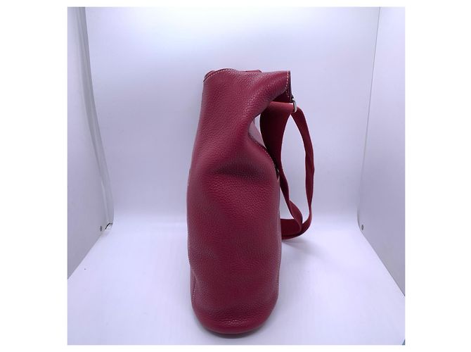 Borsa a tracolla Hermès in pelle rossa Rosso - vista 4