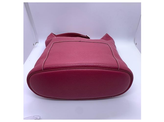 Borsa a tracolla Hermès in pelle rossa Rosso - vista 5