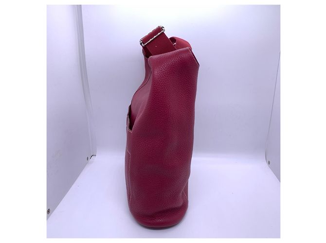 Borsa a tracolla Hermès in pelle rossa Rosso - vista 6