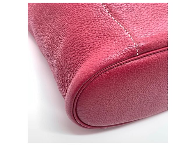 Borsa a tracolla Hermès in pelle rossa Rosso - vista 9