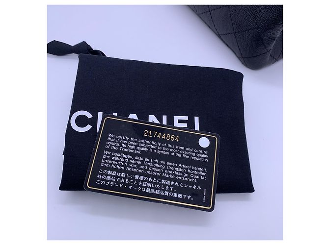 Chanel 2.55 Borsa a Catena Nera in Pelle Nero - vista 10