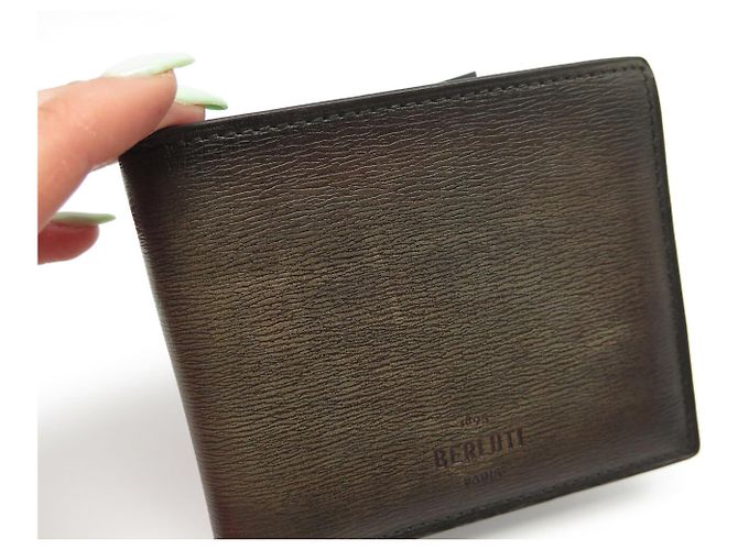 BERLUTI EISBRAUN LEDERWALLET + BRAUNER LEDERBILLETETRÄGER - Ansicht 10