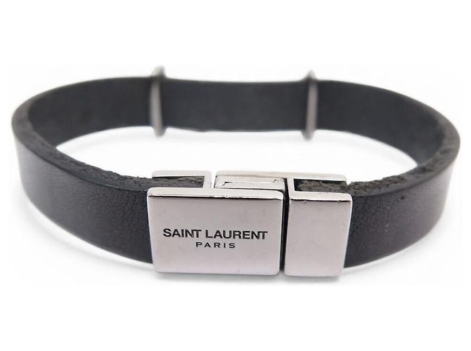 BRACCIALE SAINT LAURENT CASSANDRE 708815 16 CM IN PELLE NERA BRACCIALE IN PELLE Nero - vista 3