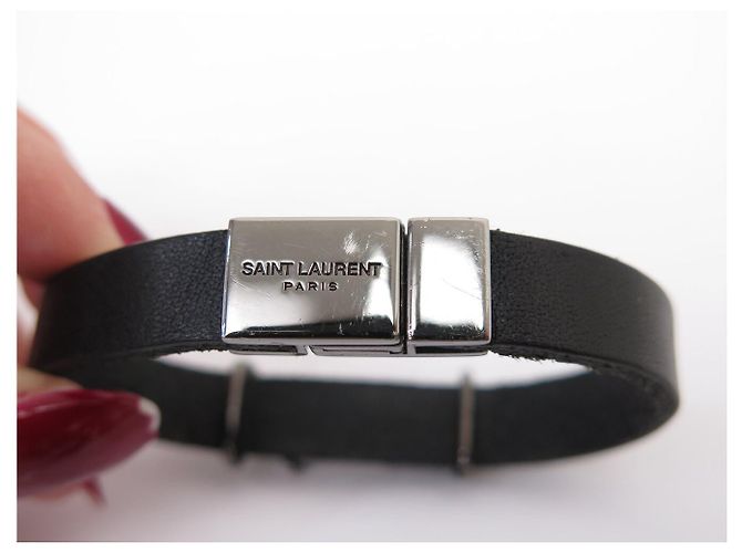 BRACCIALE SAINT LAURENT CASSANDRE 708815 16 CM IN PELLE NERA BRACCIALE IN PELLE Nero - vista 5